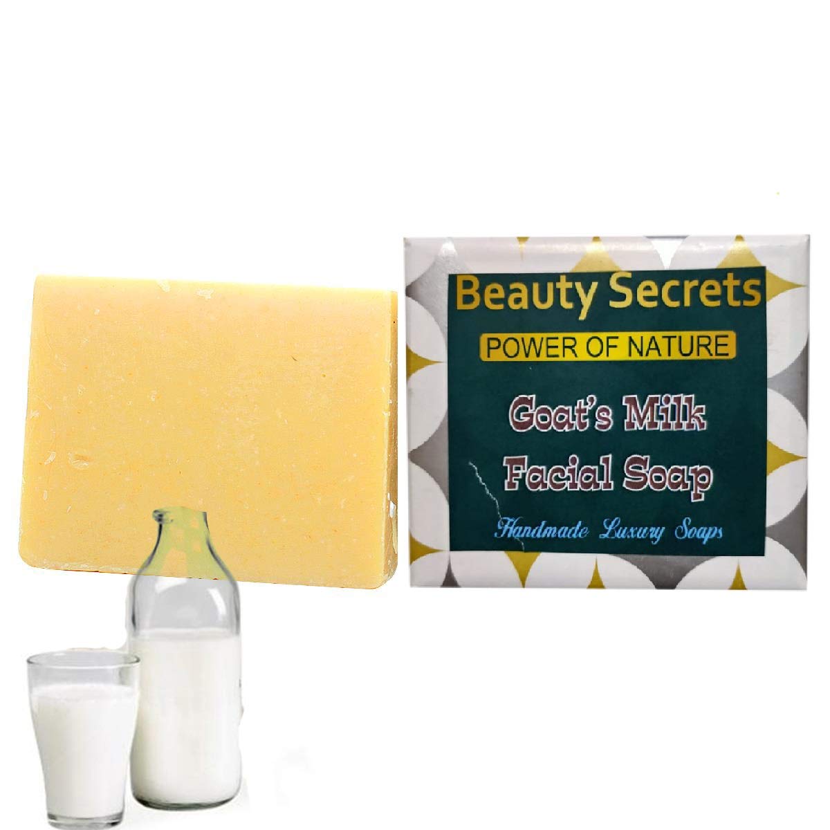 Goat Milk Facial Soap for Men & Women - Natural Moisturizing & Gentle Cleansing Bar (4.4oz/125g) - Perfect for Dry, Sensitive Skin & Daily Skincare Routine