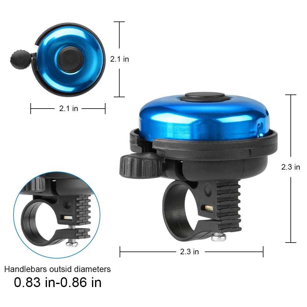 Accmor Classic Aluminum Bike Bell - Loud & Clear Bicycle Bell for Adults & Kids - Perfect for Road Bikes, Mountain Bikes & Commuting (Safety Cycling Accessory)