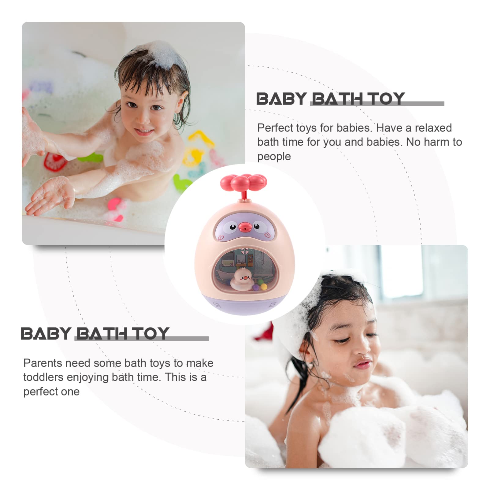 FAVOMOTO 3-Piece Baby Bath Toys Set - Cute Animal Floating Water Toys for Toddlers & Infants - BPA-Free ABS Plastic Shower & Pool Fun (Pink) - Perfect for Bathtime, Sensory Play & Early Learning