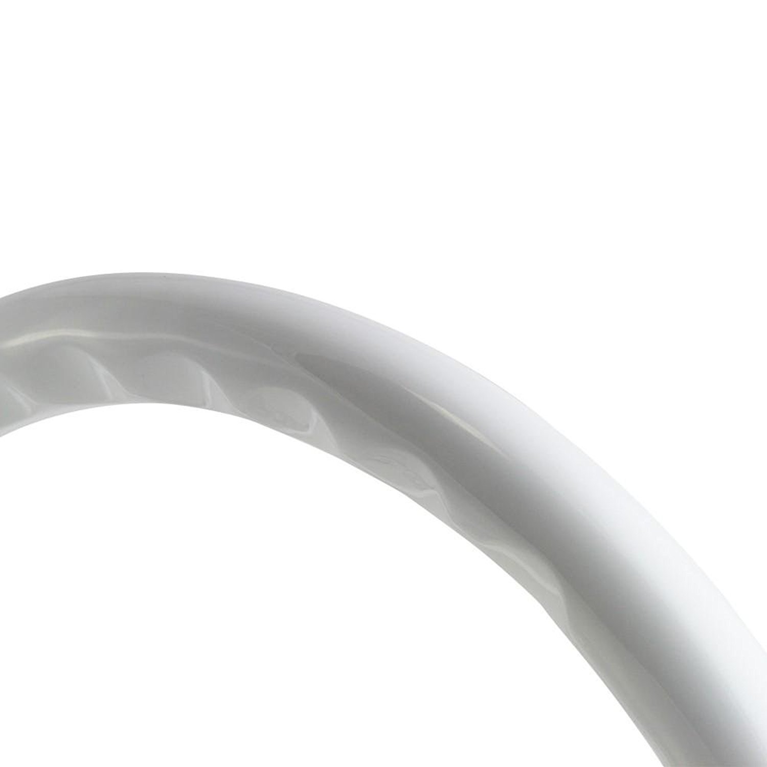 Classic 350mm Chrome Golf Cart Steering Wheel with White Grip & Horn Cover Plate - Premium Replacement for Golf Carts, Utility Vehicles & Neighborhood Electric Vehicles (NEVs) - Perfect for Golf Courses, Resorts & Gated Communities