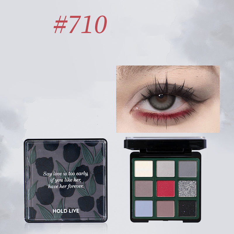 HOLD LIVE Midnight Cat Eyeshadow Palette - 12 Matte & Shimmer Shades, Vegan & Cruelty-Free Makeup for Party, Halloween & Night Out Looks