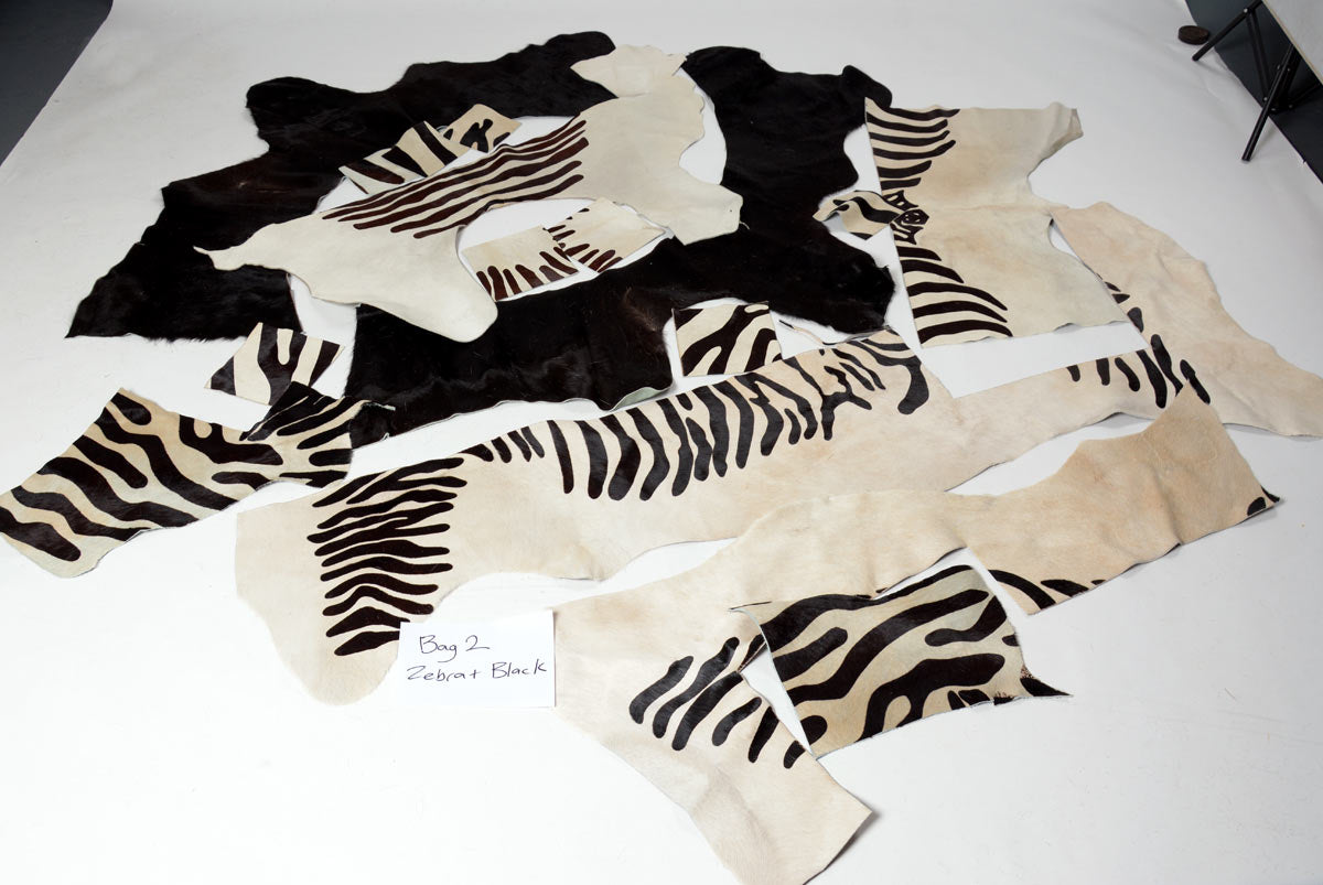 Genuine Cowhide Leather Bag with Zebra & Black Off-White Design - Stylish Handbag for Women, Perfect for Work, Travel & Everyday Use