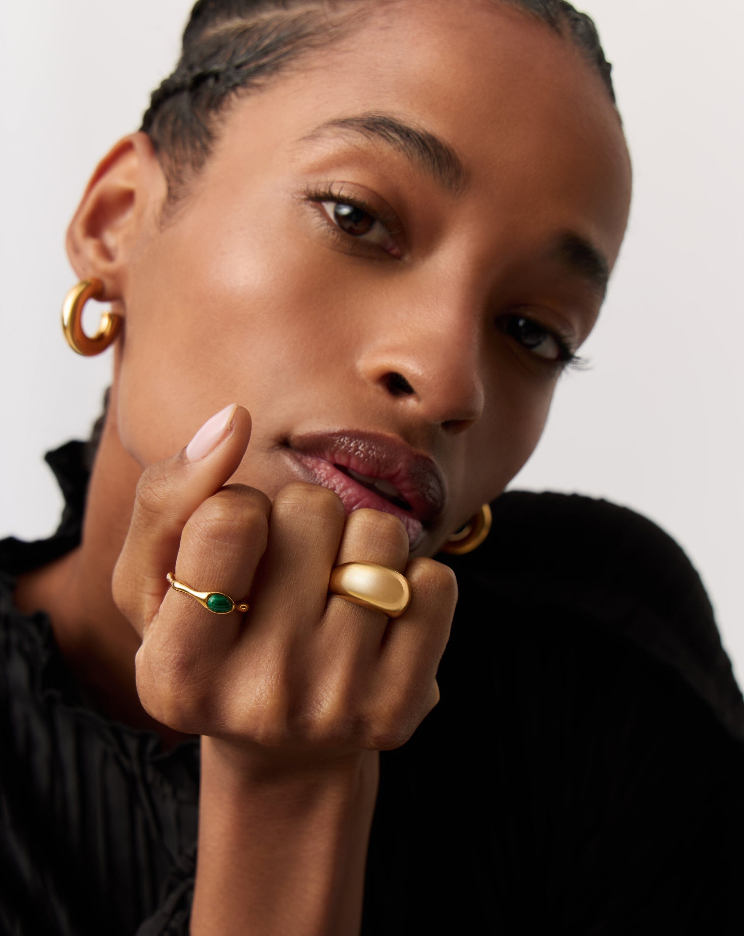 Magma Gemstone Stacking Ring - 18k Recycled Gold Vermeil on Sterling Silver | Dainty Layered Ring for Women | Perfect for Everyday Wear, Stacking & Gift Giving