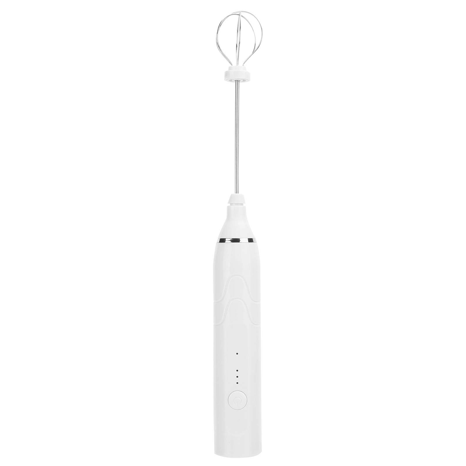 Electric Hand Mixer - Mini Egg Beater & Milk Frother for Baking, Coffee & Cooking | Durable, Easy to Clean & Use | Perfect for Home Kitchen, Cafe & Dessert Making (White)