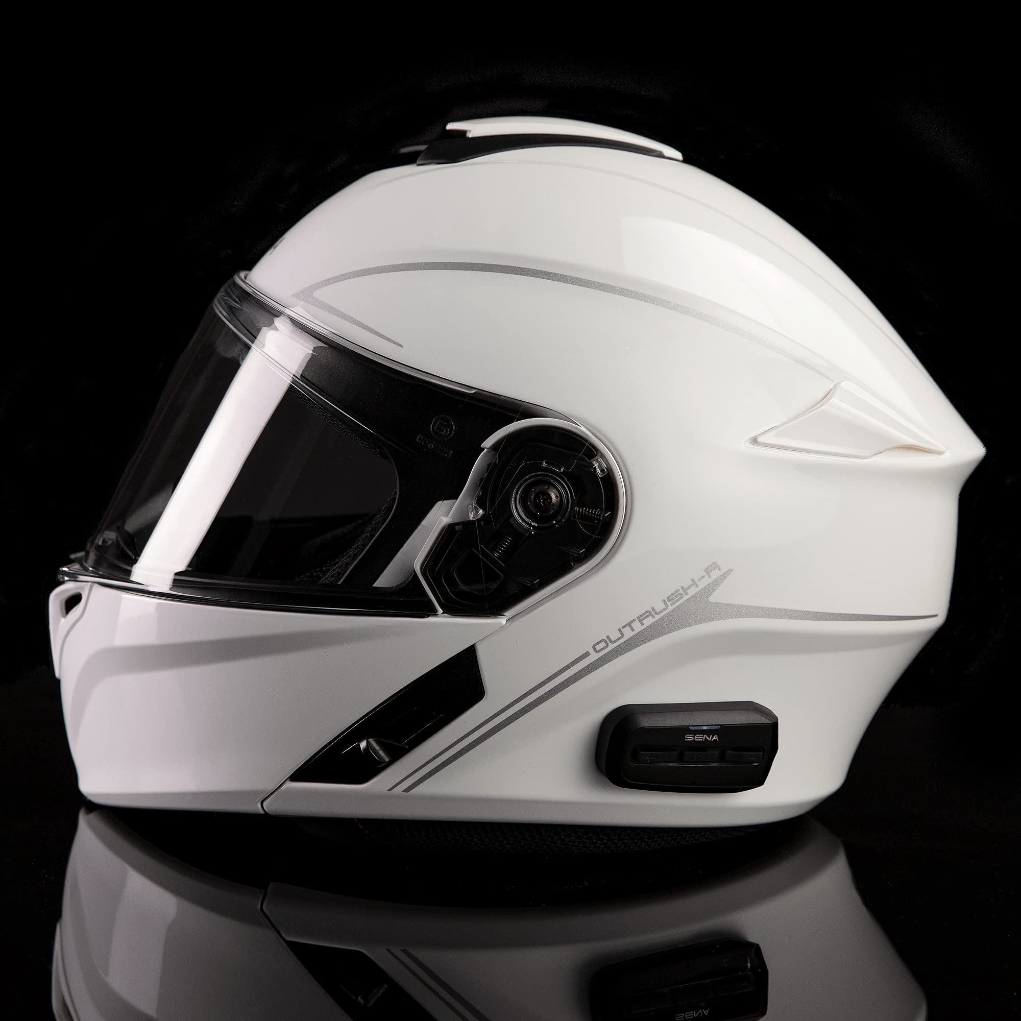 Sena Outrush Bluetooth Modular Motorcycle Helmet with Intercom System - DOT Approved - Wireless Communication for Riders - Perfect for Touring, Commuting & Group Rides