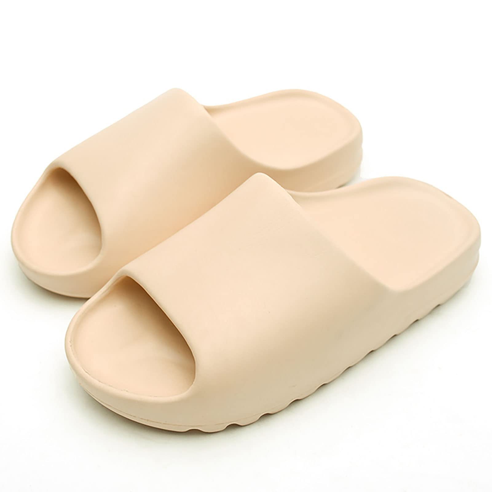 MXQBOY Unisex Soft House Slippers for Men & Women - Comfortable Summer Flip Flops for Boys & Girls - Indoor Home Shoes & Beach Sandals (White, Size 6) - Perfect for Lounging, Poolside & Vacation Wear