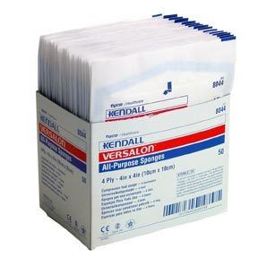 Curity 8044 Non-Woven Sponges - Pack of 50 | Sterile Wound Dressing Pads | First Aid & Medical Supplies for Home, Clinic & Emergency Kits