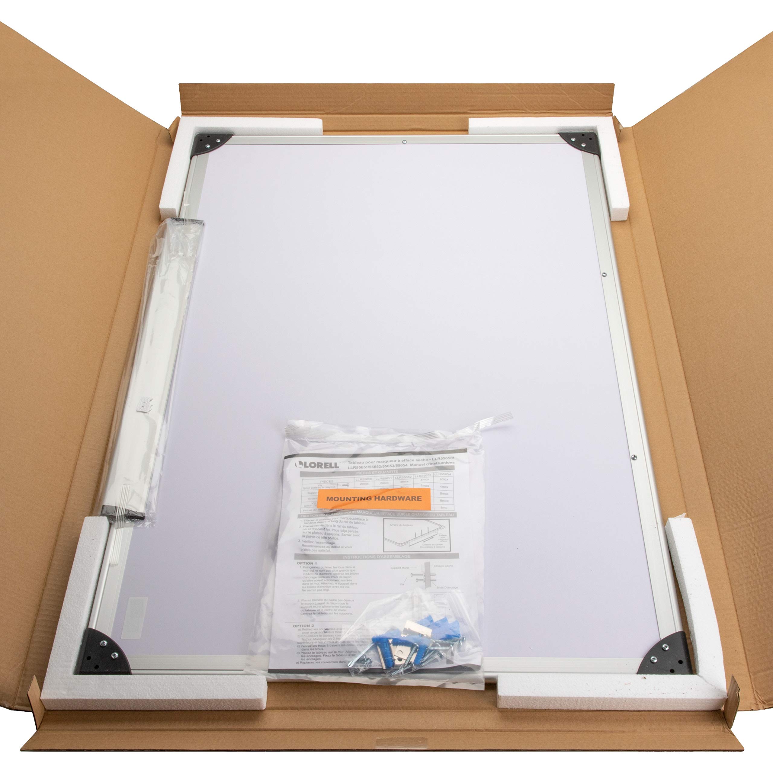 Lorell 55653 6-Ft x 4-Ft Dry-Erase Whiteboard with Aluminum Frame - Perfect for Office Meetings, Classroom Teaching & Home Organization