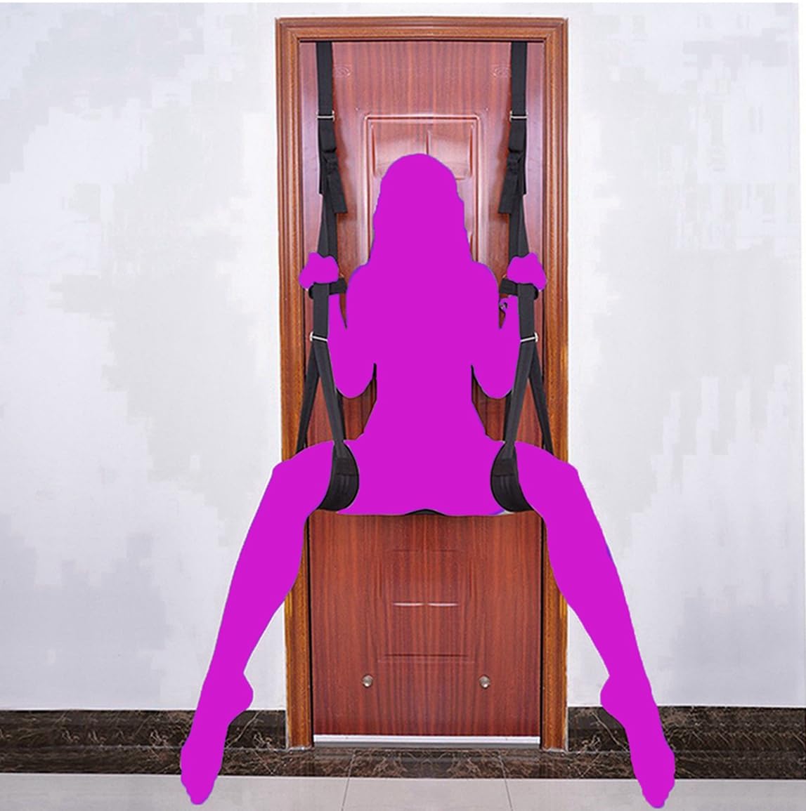 Heavy Duty Over The Door Sex Swing for Adults & Couples - 300 lbs Capacity, Pure Romance Adult Swing, Bedroom Sex Furniture & Toys - Perfect for Spicing Up Your Love Life & Enhancing Intimacy in the Bedroom