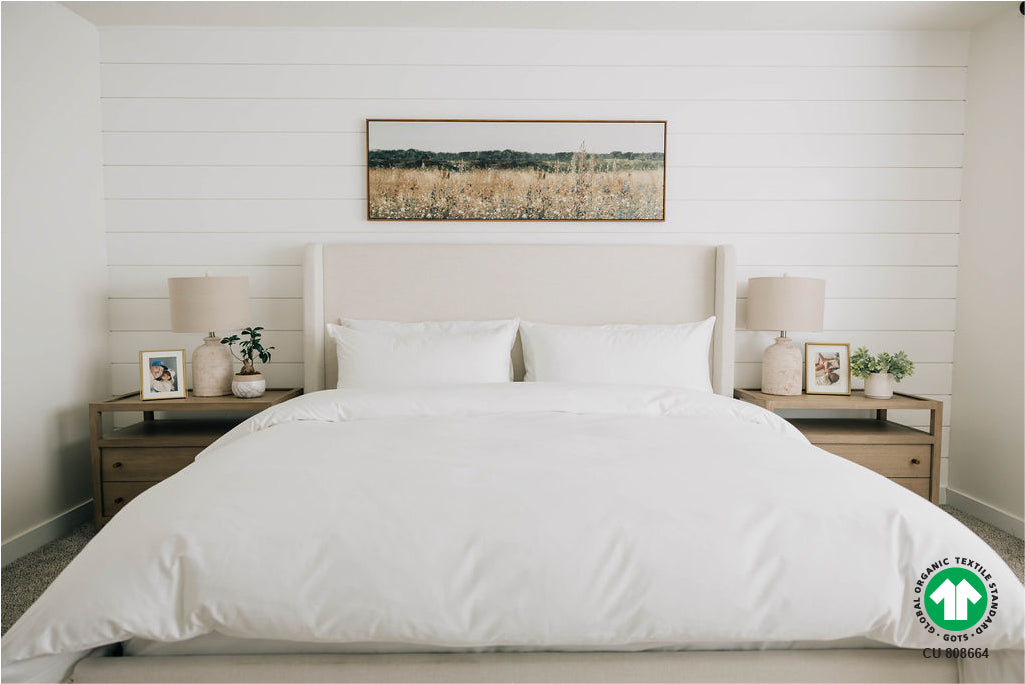 Organic Cotton ZipPure Duvet Cover Set - Breathable, Hypoallergenic Bedding for All Seasons - Perfect for Master Bedroom, Guest Room & Airbnb