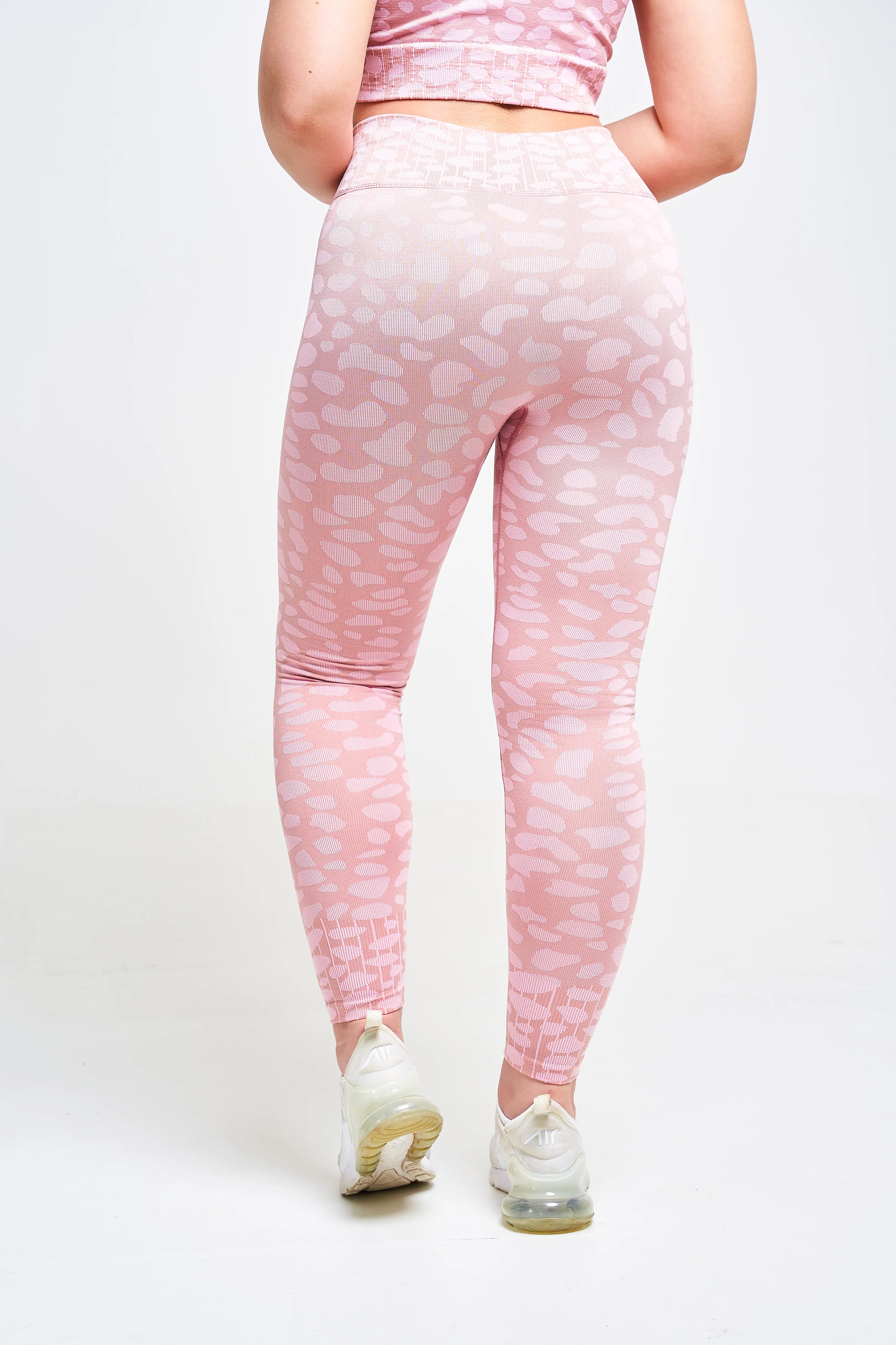 Mystique Eco-Friendly Recycled Leopard Print Leggings - High Waisted Stretchy Yoga Pants for Women (Mink Color) - Perfect for Yoga, Workouts & Casual Wear