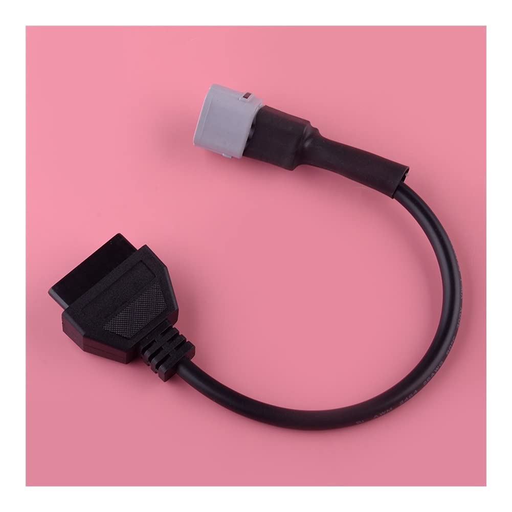 GUPRTO 6 Pin 5 Needle Motorcycle Diagnostic Plug Adapter Cable - Black OBD2 Connector for Suzuki Scooters & ATVs - Engine Diagnostics & Power Connection Accessories
