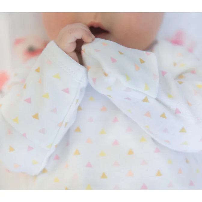 zzZipMe Gown & Sack Set - Heavenly Floral Print (BGB 0033) | Comfortable Maternity & Nursing Wear for Hospital & Home Use
