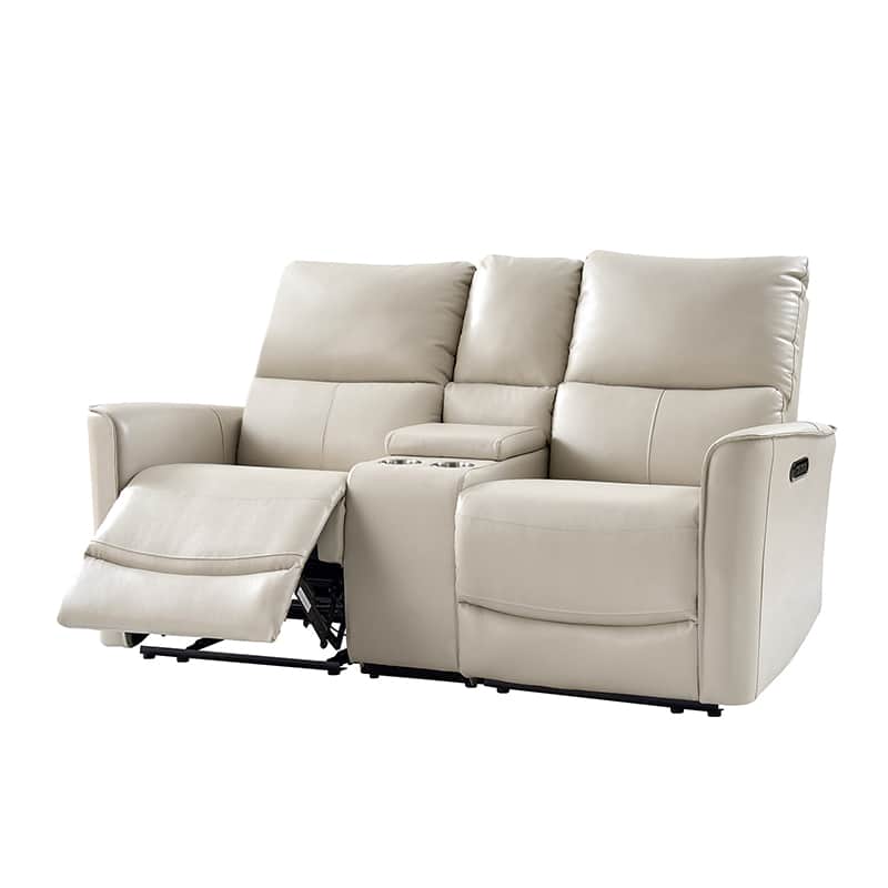 Celisha Power Reclining Sofa with Storage Console & Wide Seats - Modern Recliner Couch with USB Charging for Living Room, Home Theater & Family Room Comfort