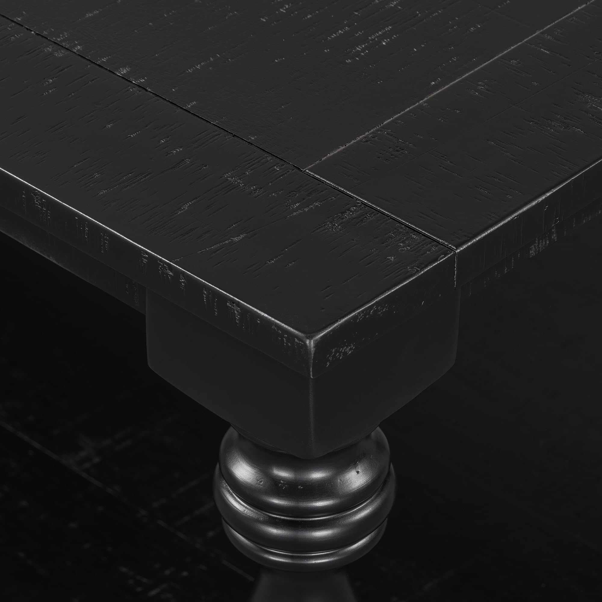 Modern Wooden Coffee Table with Storage - P PURLOVE Black Living Room Center Table for Home & Office | Durable Home Furniture for Living Room, Reception & Lounge Areas