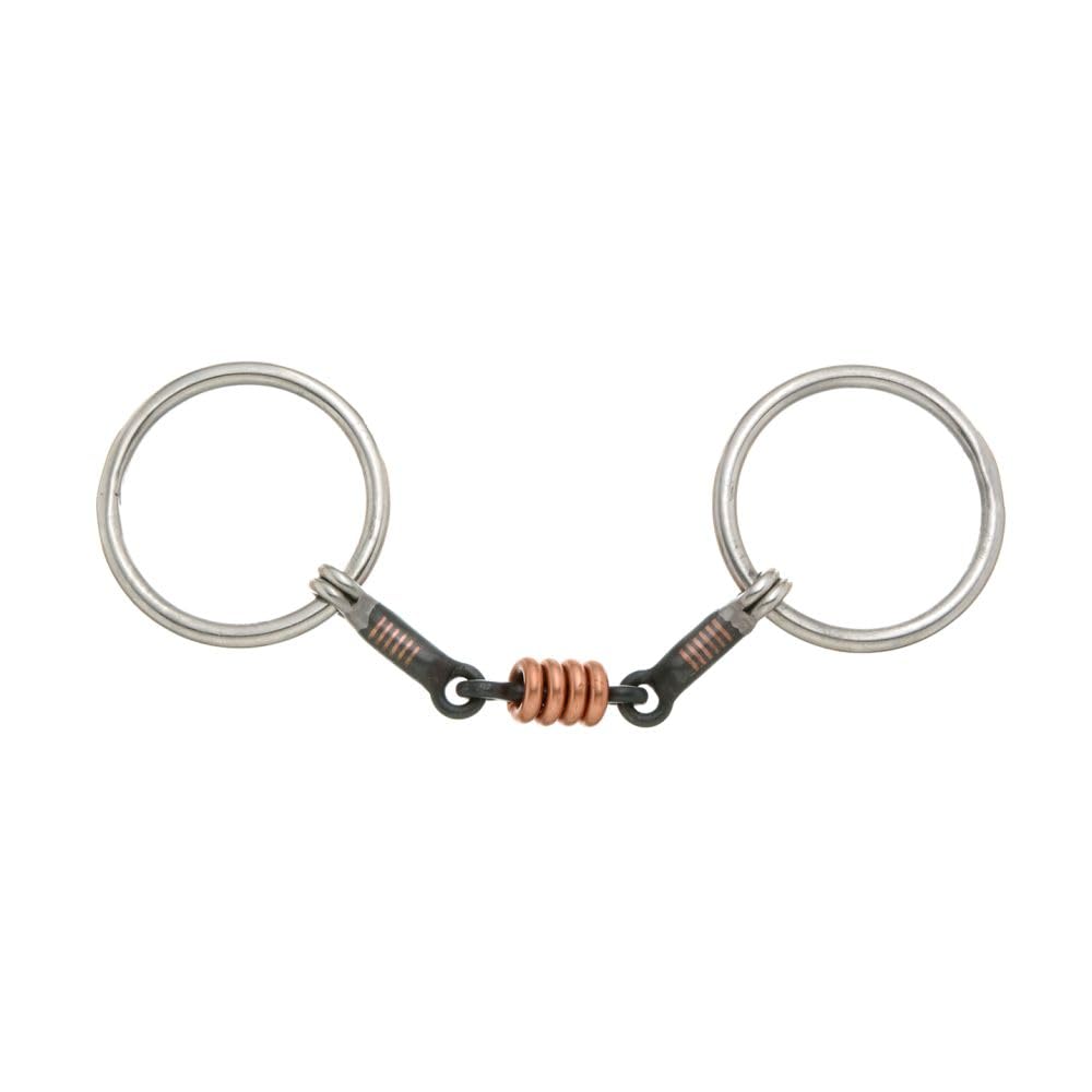 Tough 1 3-Piece Sweet Iron Ring Snaffle Bit for Horses - Durable Training Bit for Western & English Riding, Dressage & Trail Use