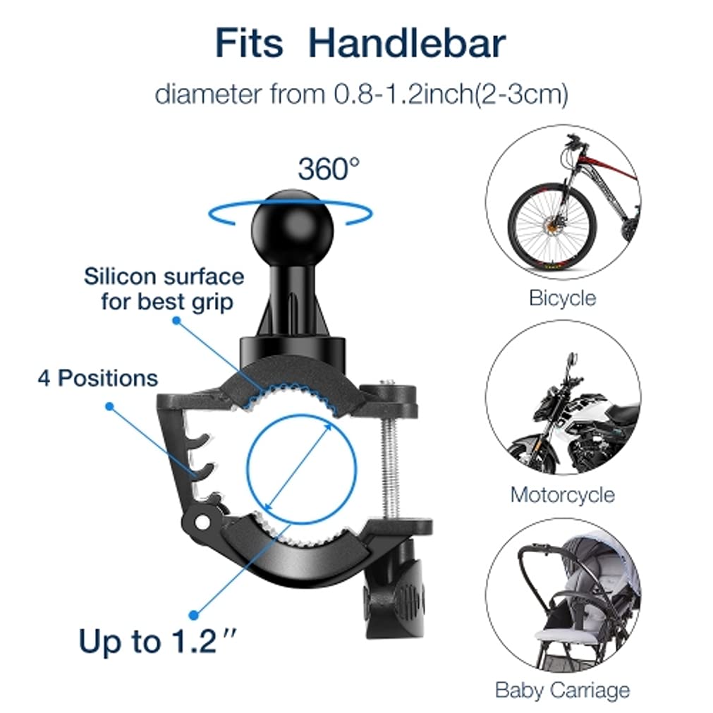 Shockproof Bike Phone Mount for Samsung Galaxy S24/S23/S22/S21/S20/FE/Plus/Ultra - Non-Slip Silicone Handlebar Holder for Cycling, Commuting & Outdoor Adventures