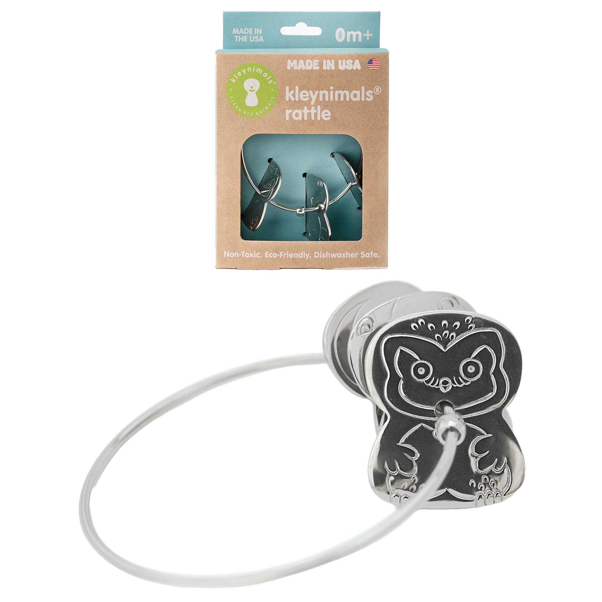 USA-Made Stainless Steel Baby Toy Keys - Safe & Durable Teething Keys for Infants, Perfect for Soothing Sore Gums & Early Learning Play