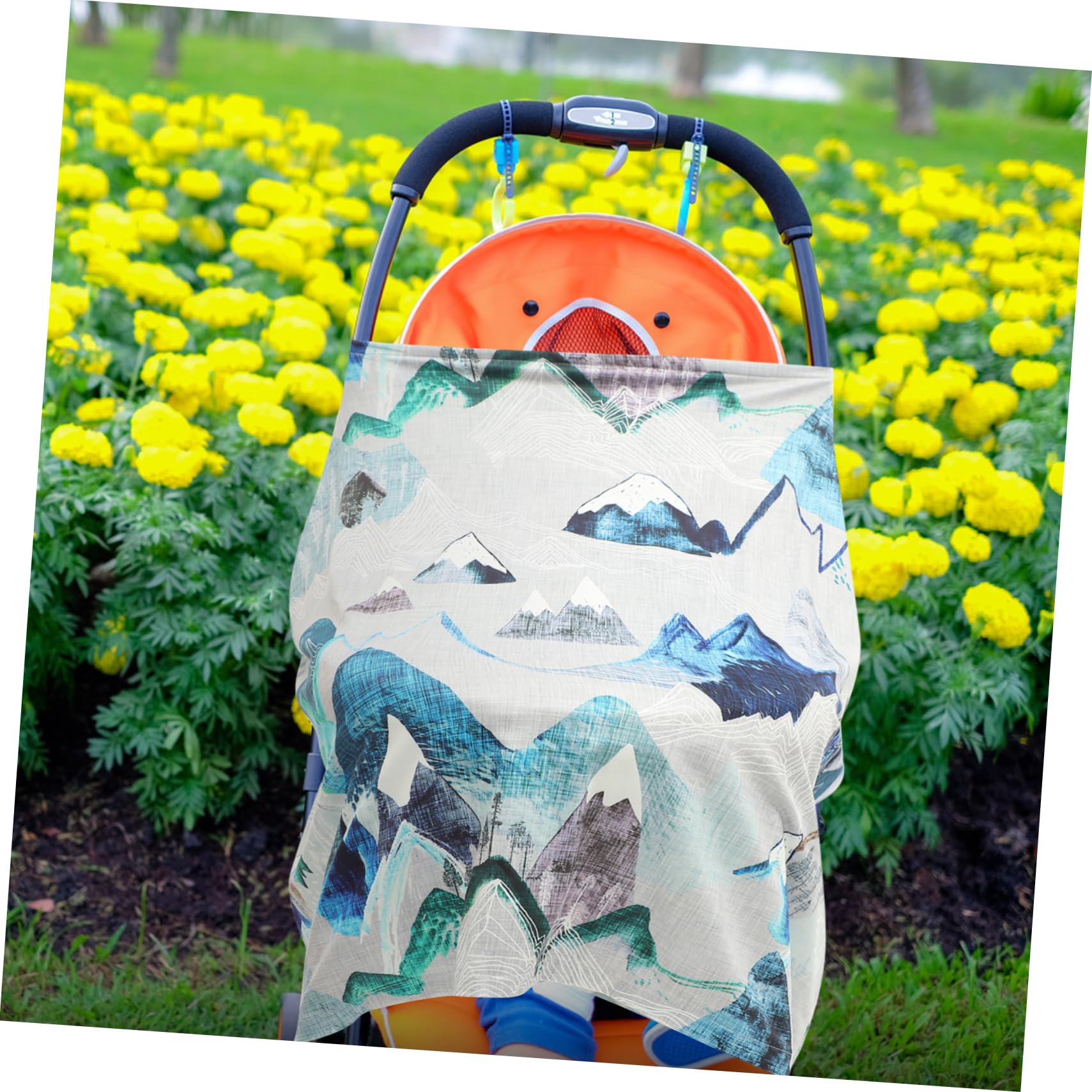 HEMOTON 2-Pack Universal Baby Car Seat Canopy - Breathable Sun Shade Cover for Infant Carriers, Reusable & Washable for Outdoor Use - Perfect for Strollers, Shopping, Travel and Sun Protection
