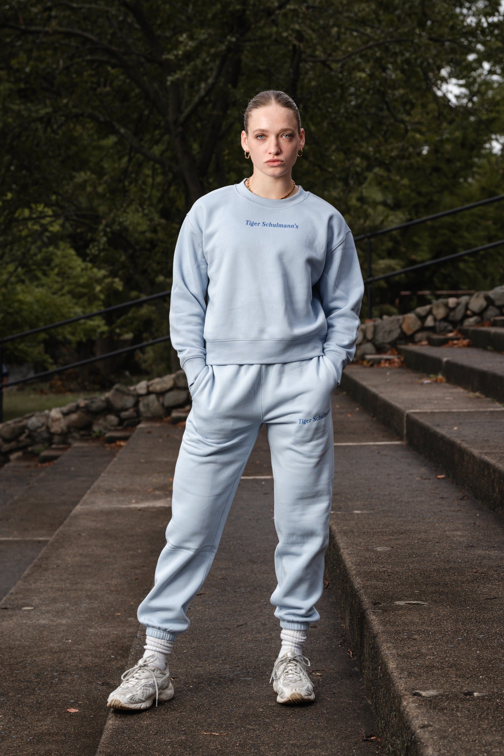 Momentum Joggers for Women - Soft & Comfortable Powder Blue Running Pants - Perfect for Gym, Yoga, and Casual Wear