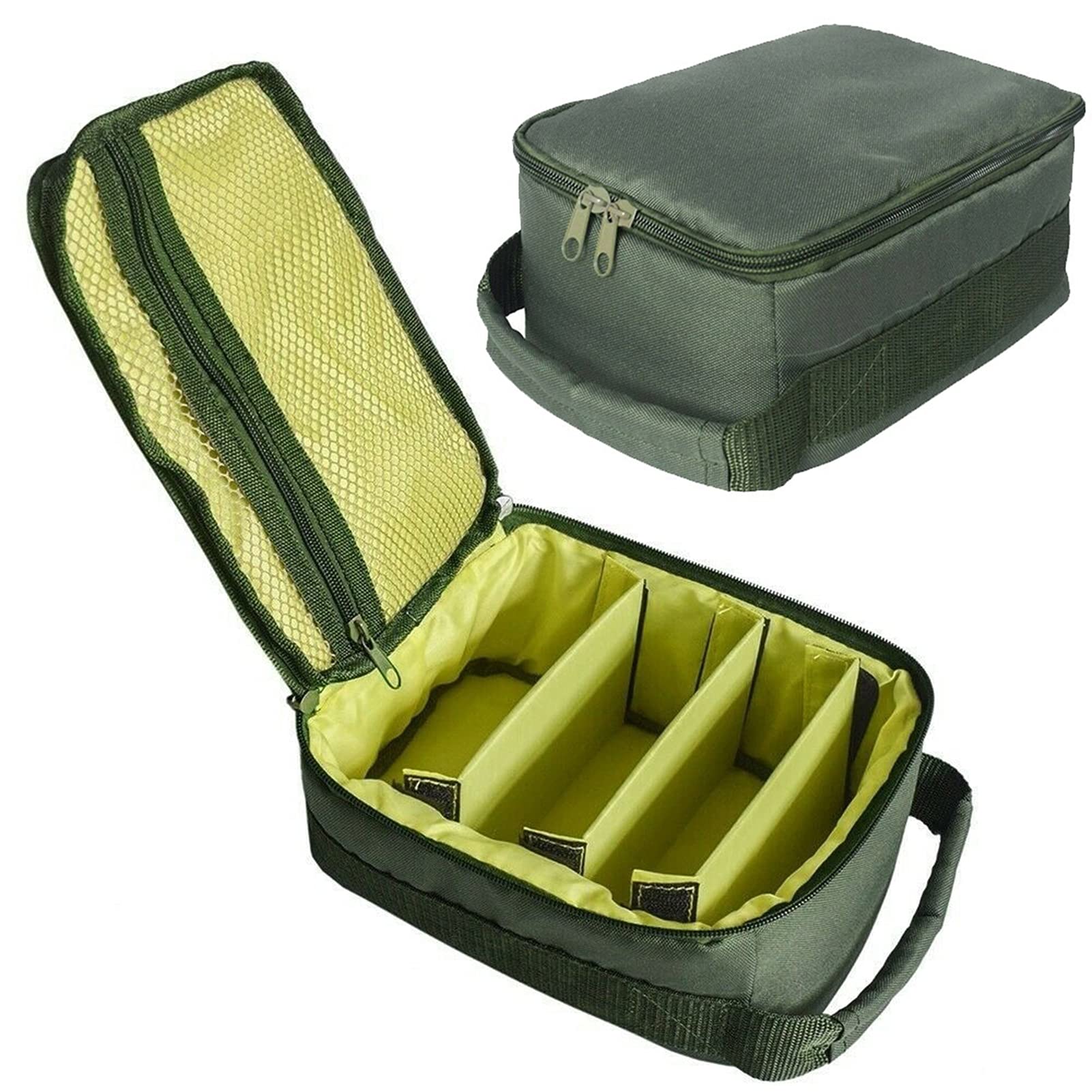 Portable Fishing Reel Storage Bag - Waterproof Fly Lure Line Tackle Organizer with Zipper for Freshwater & Saltwater Fishing Trips