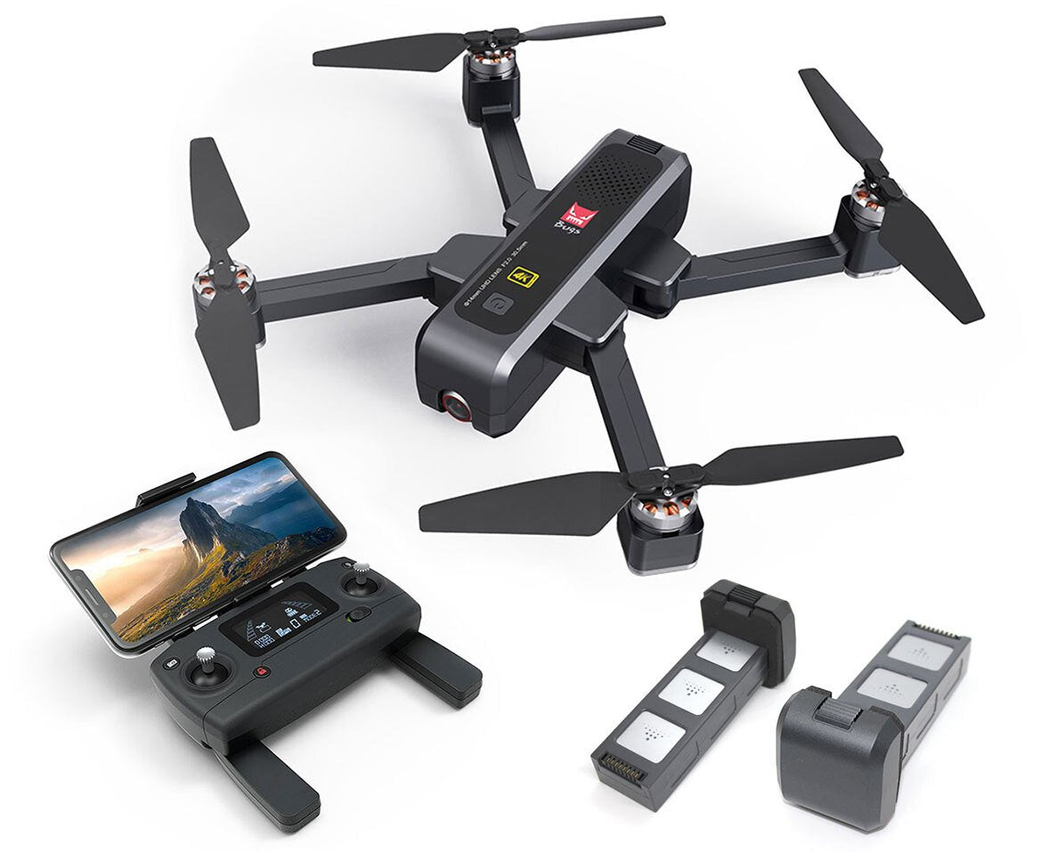 MJX Bugs 4W Foldable Drone with 4K Camera, GPS, 5Ghz WiFi, Brushless Motor - B4W Elinz Quadcopter for Aerial Photography & Outdoor Adventures