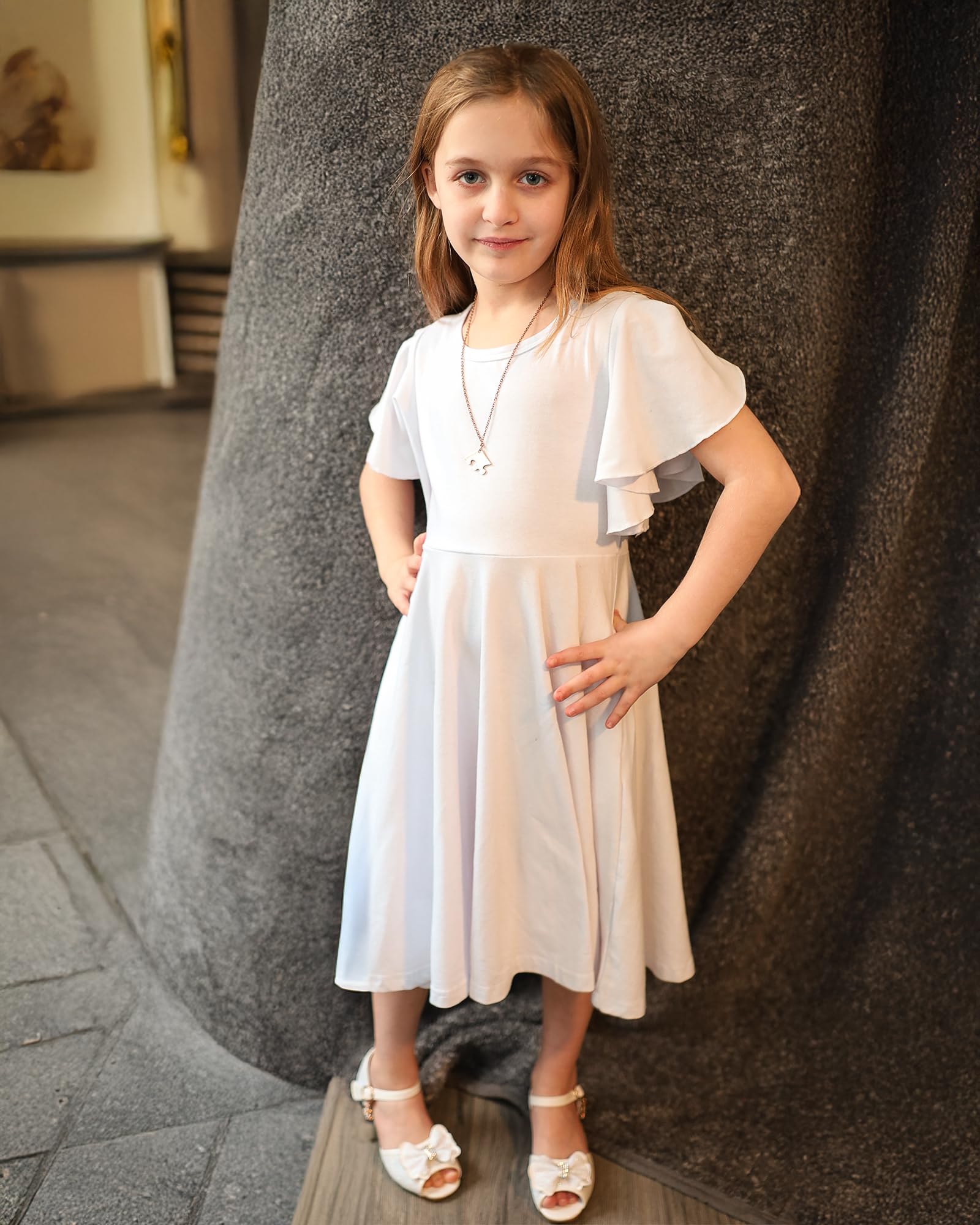 Stelle Girls' High Heel Dress Sandals with Princess Bow - Toddler Party & Wedding Shoes for Special Occasions | Perfect for Flower Girl, Birthday Celebrations & Formal Events