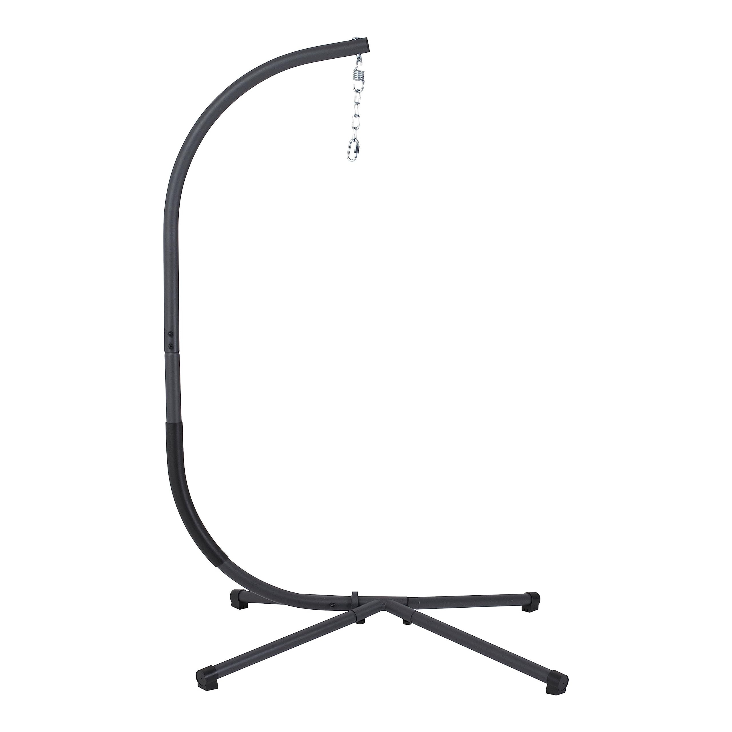 Modern Metal Hanging Swing Stand - C-Shaped Lapwing Design for Indoor/Outdoor Use (Chair Not Included) - Perfect for Patio, Garden, Porch & Backyard Relaxation