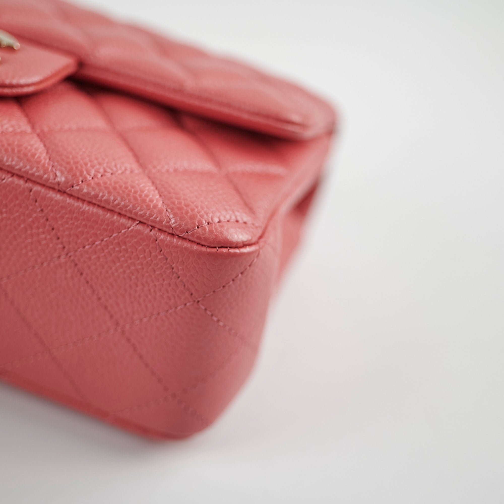 Chanel Pearly Pink Rectangular Mini Flap Bag in Caviar Leather - 25 Series | Luxury Crossbody Purse for Women, Perfect for Parties & Evening Events