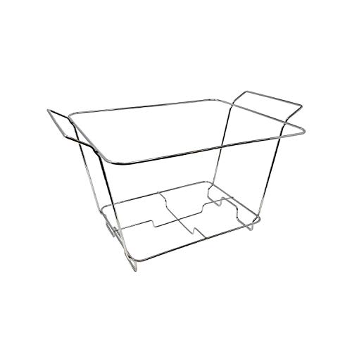 Premium Half-Size Heavy Duty Chafing Rack - Chrome Buffet Stand for Food Warming, Wire Serving Tray Frame (Case of 12) | Perfect for Catering, Buffets, Weddings & Party Food Displays