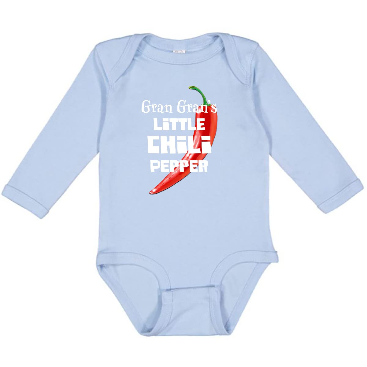 Inktastic Gran Gran's Little Chili Pepper Baby Long Sleeve Bodysuit - Soft Cotton Infant Onesie for Boys & Girls - Perfect for Family Photos, Holidays & Everyday Wear