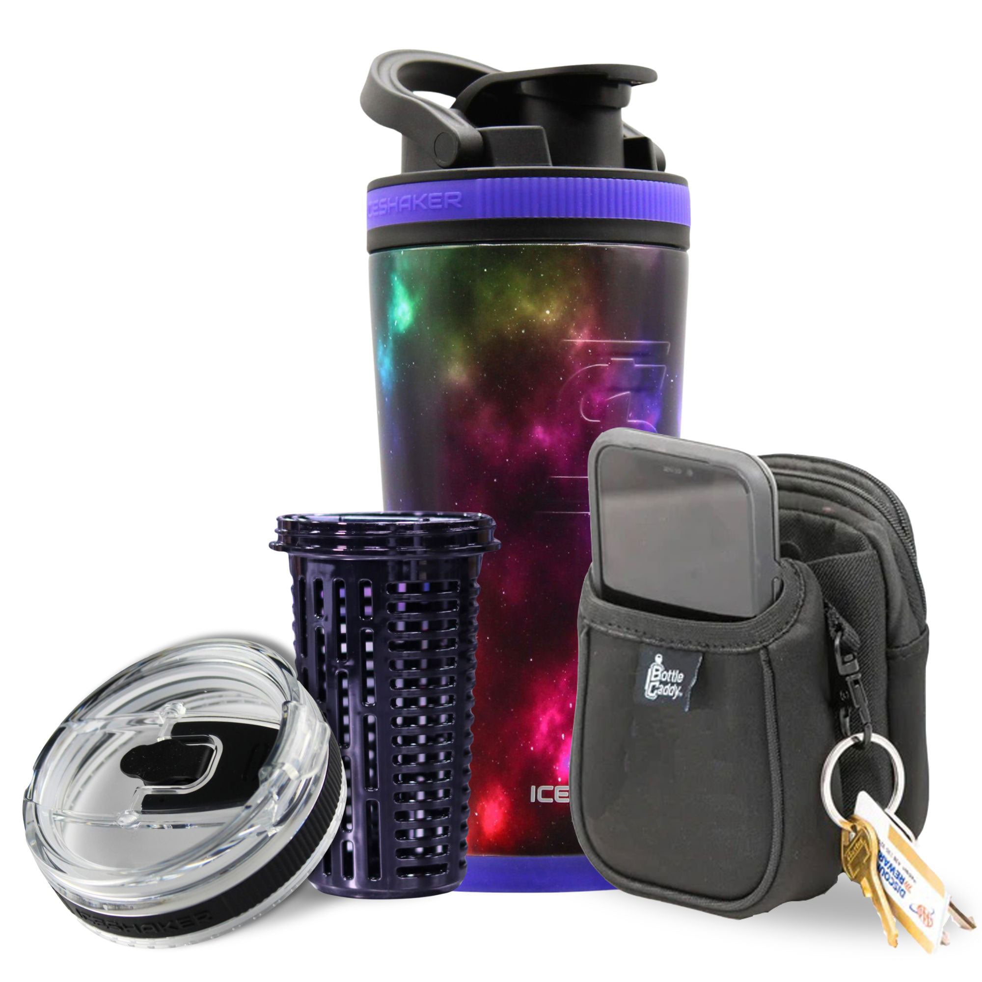 26oz Galaxy Insulated Stainless Steel Shaker Bottle with Lid - Perfect for Protein Shakes, Gym Workouts & Post-Workout Recovery