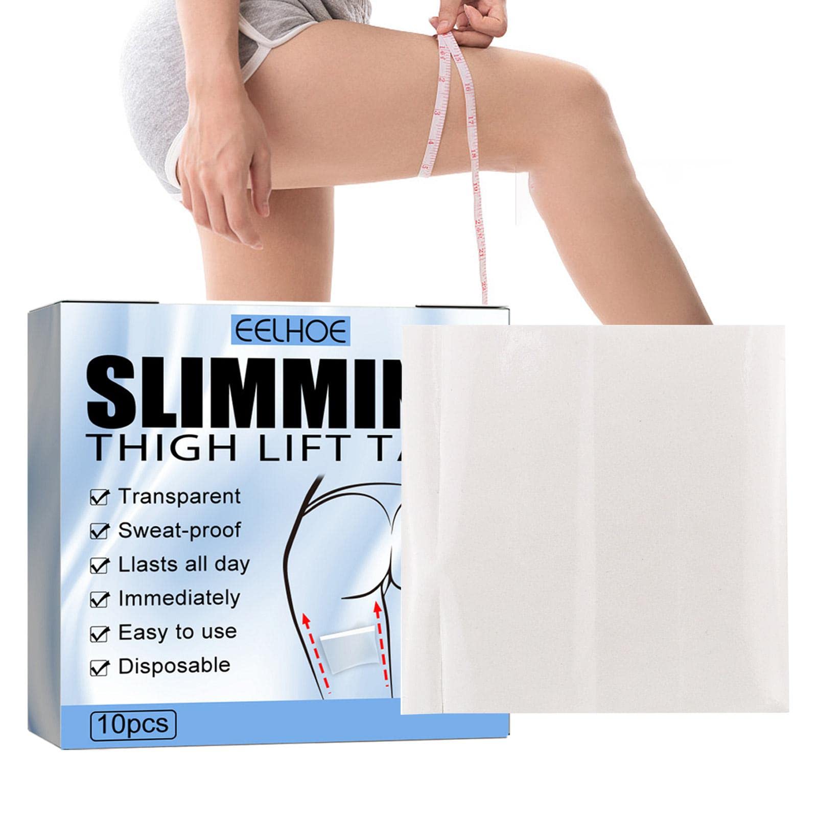 5 Pcs Leg Tape for Sagging Skin | Body Thigh Tape for Women - 10 Pieces Waterproof Slimming Leg & Butt Lifter - Firming Support for Thighs, Knees & Arms - Perfect for Dresses, Workouts & Special Occasions