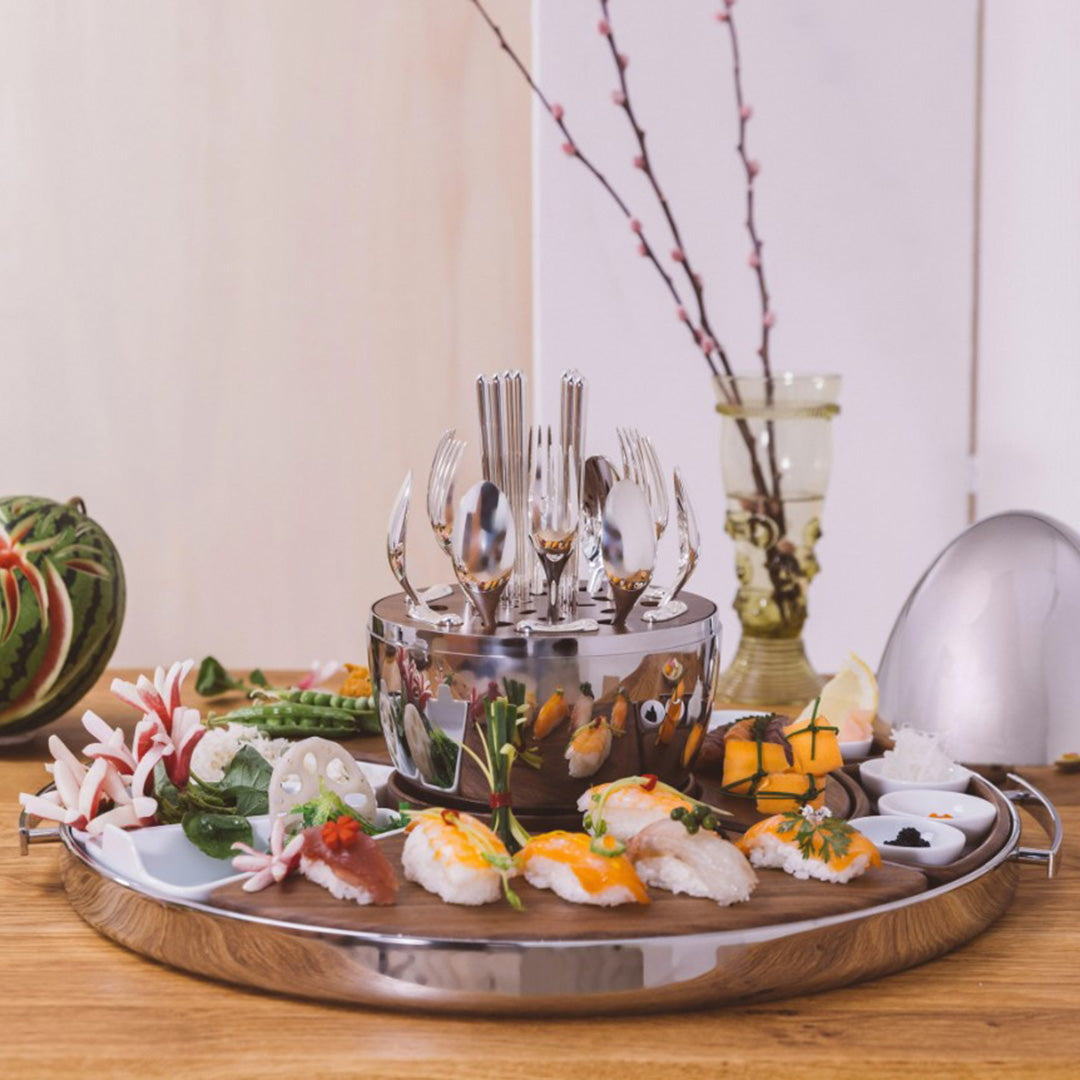 Mood Asia Party Tray - Elegant Asian-Inspired Serving Platter for Appetizers, Sushi & Dim Sum | Perfect for Dinner Parties, Weddings & Holiday Gatherings