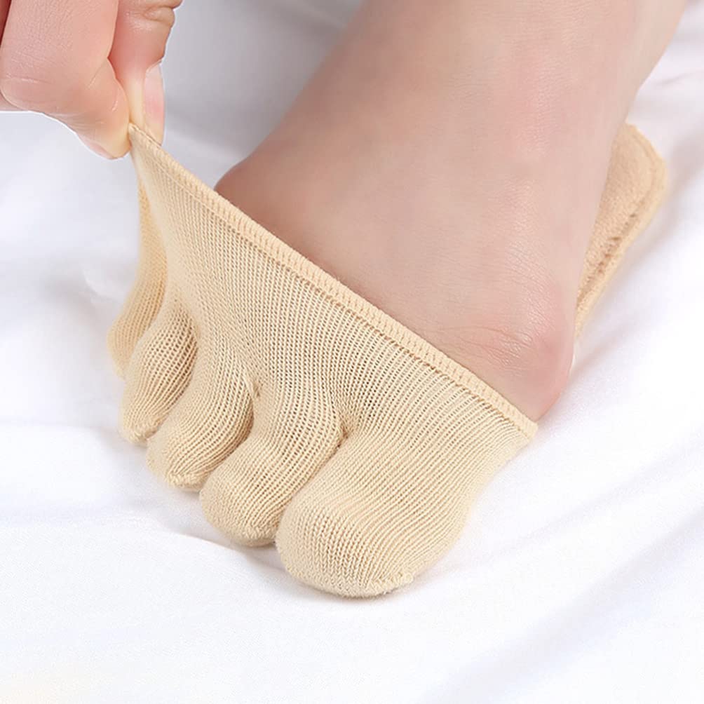 ULTNICE 2 Pairs Low Cut Invisible No-Show Socks for Women & Men - Non-Slip Half Sole Toe Socks for Sandals, High Heels & Casual Wear - Breathable Cotton Comfort for Everyday Use
