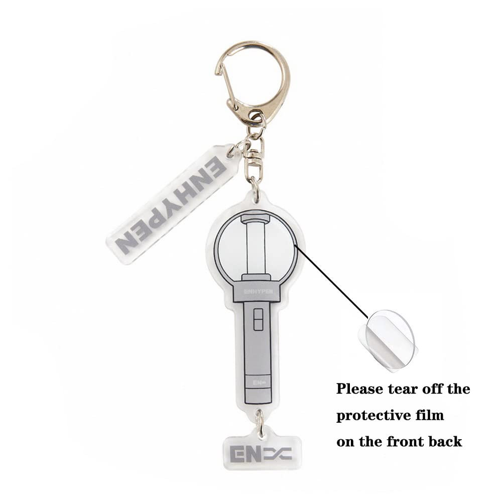 ENHYPEN Kpop Keychain - Official ENGENE Fan Merchandise | Cute Pendant Keyring for Backpacks, School Bags & Accessories | Perfect Kpop Gift for Fans | Use for Keys, Purse Charms & Fan Collection Decor