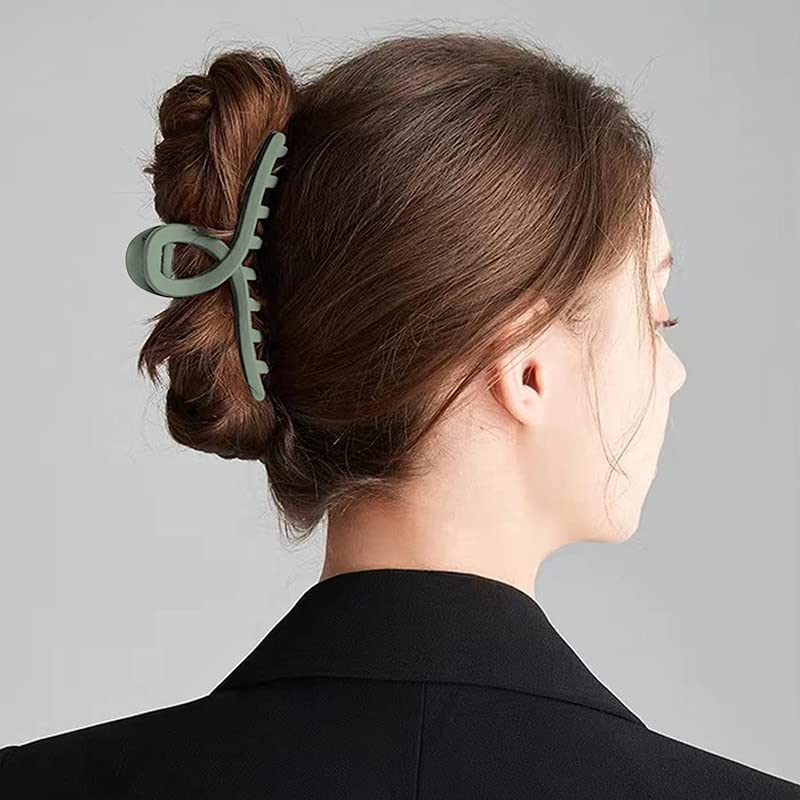 BIG BOX Non-Slip Strong Grip Plastic Hair Claw Clips for Women & Girls - 3 Pack Hair Clamps for Thick, Thin & Curly Hair - Perfect for Work, Gym & Everyday Styling