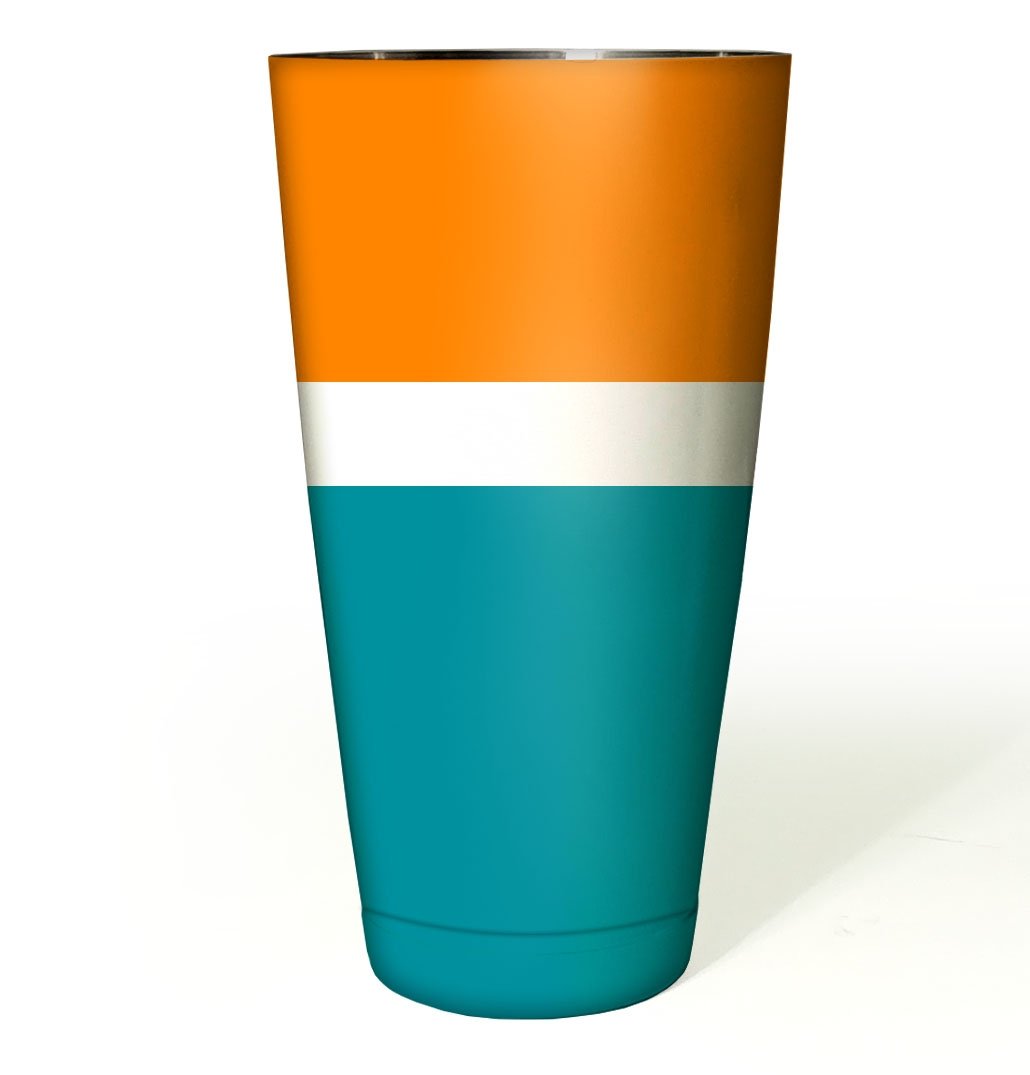 28oz Weighted Cocktail Shaker Tin with Football Team Color Options - Perfect for Bartending, Home Bars & Game Day Parties