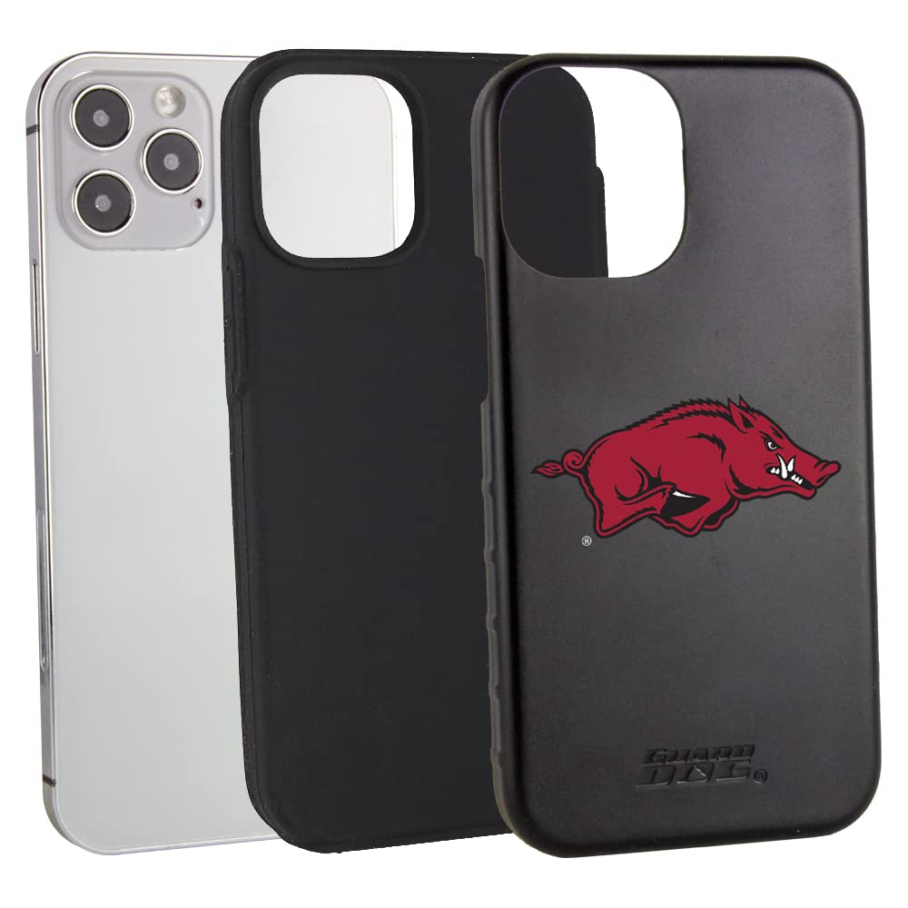 Military Grade Rugged iPhone 12/12 Pro Case with Two-Piece Protection - Arkansas Razorbacks Collegiate Licensed Guard Dog Case - Perfect for Outdoor Activities, Sports & Daily Protection