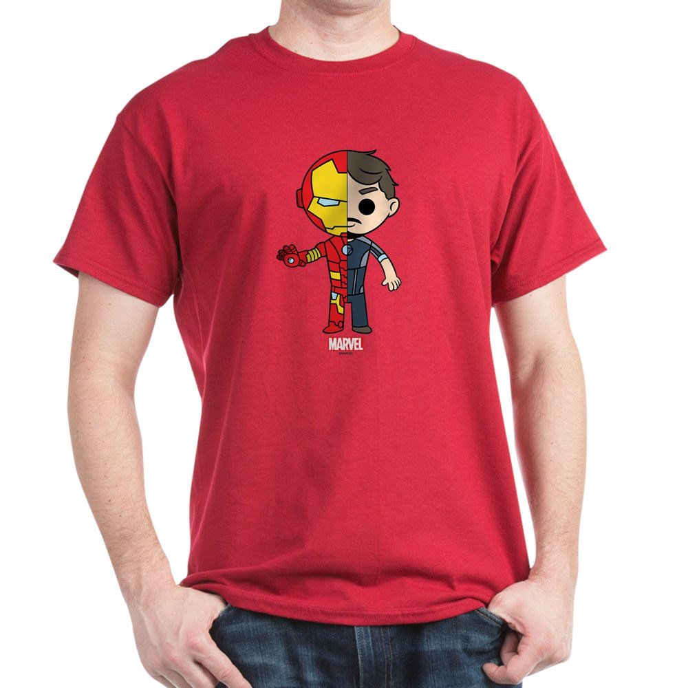 Iron Man Half and Half Dark Graphic T-Shirt - Marvel Superhero Tee for Men & Women - Casual Wear, Cosplay, Comic Con & Superhero Fans