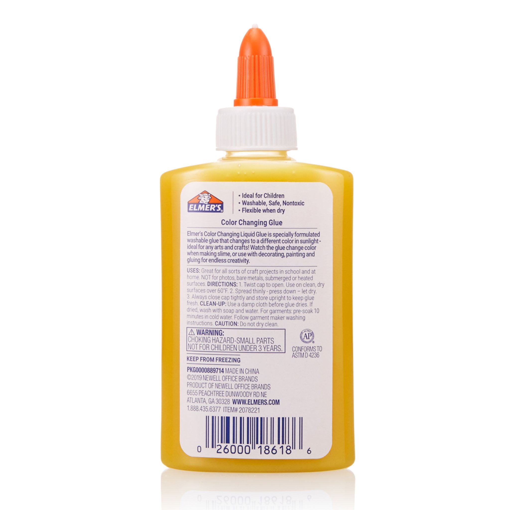 Elmer's Color Changing Glue - 5oz Washable School Glue for Kids Crafts, DIY Projects & Science Experiments - Yellow Disappearing Glue for Creative Arts & Classroom Activities