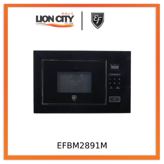 EF EFBM2891M Built-in Microwave Oven with Grill - 1.2 Cu.ft Compact Countertop Microwave for Small Kitchens, Dorms & Apartments - Perfect for Reheating, Grilling & Quick Cooking