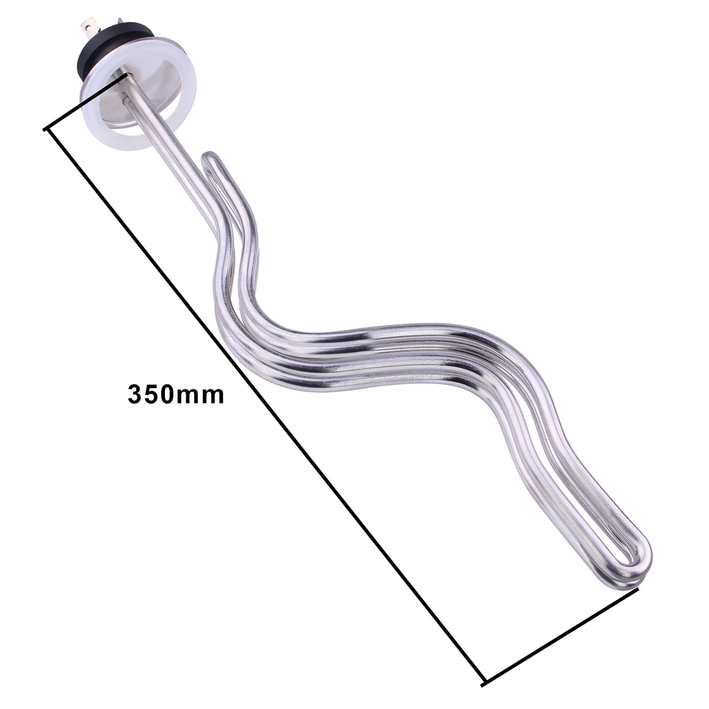 DERNORD 240V 6500W Stainless Steel Tri-Clamp Immersion Water Heater with 3-Wire Locking Plug - 2 Inch Tri-Clamp for Brewing, Distilling, and Industrial Heating Applications