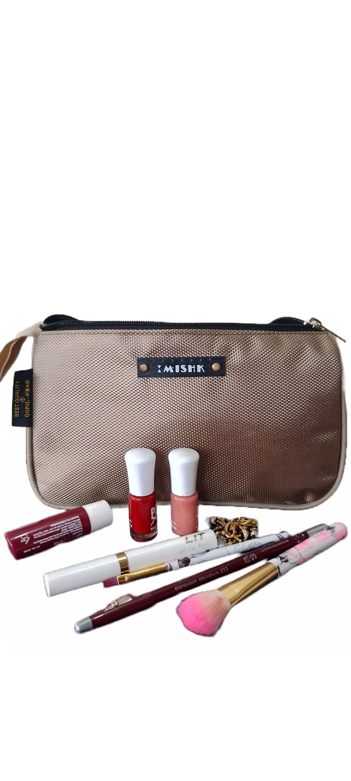 MISHK Travel Toiletry Bag for Women - Waterproof Cosmetic & Makeup Organizer Pouch with Jewelry Storage - Perfect for Vacation, Gym, and Business Trips
