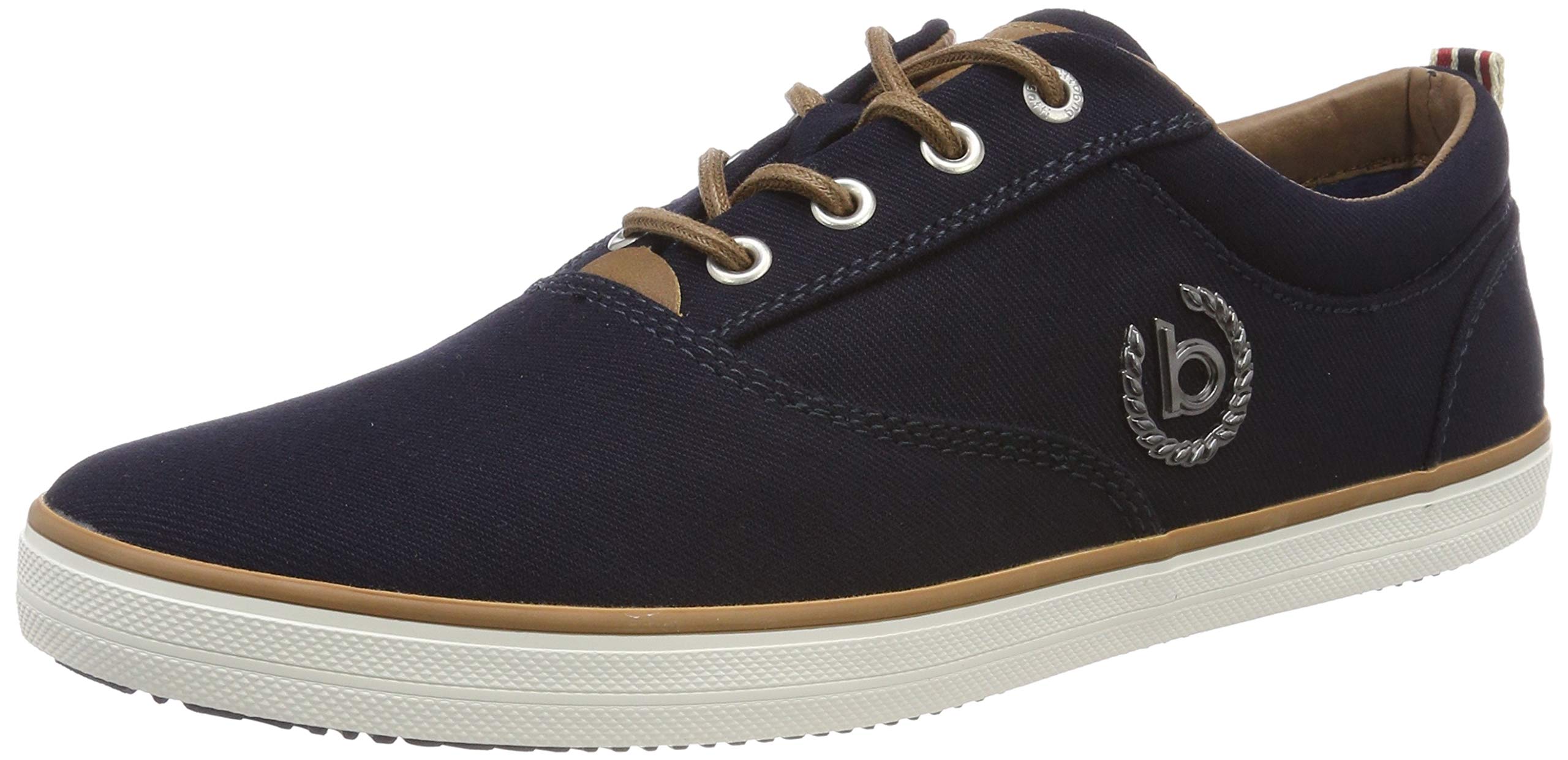 Bugatti Men's White Low-Top Sneakers - Lightweight Casual Shoes for Walking & Everyday Wear - Perfect for Work, Travel & Street Style