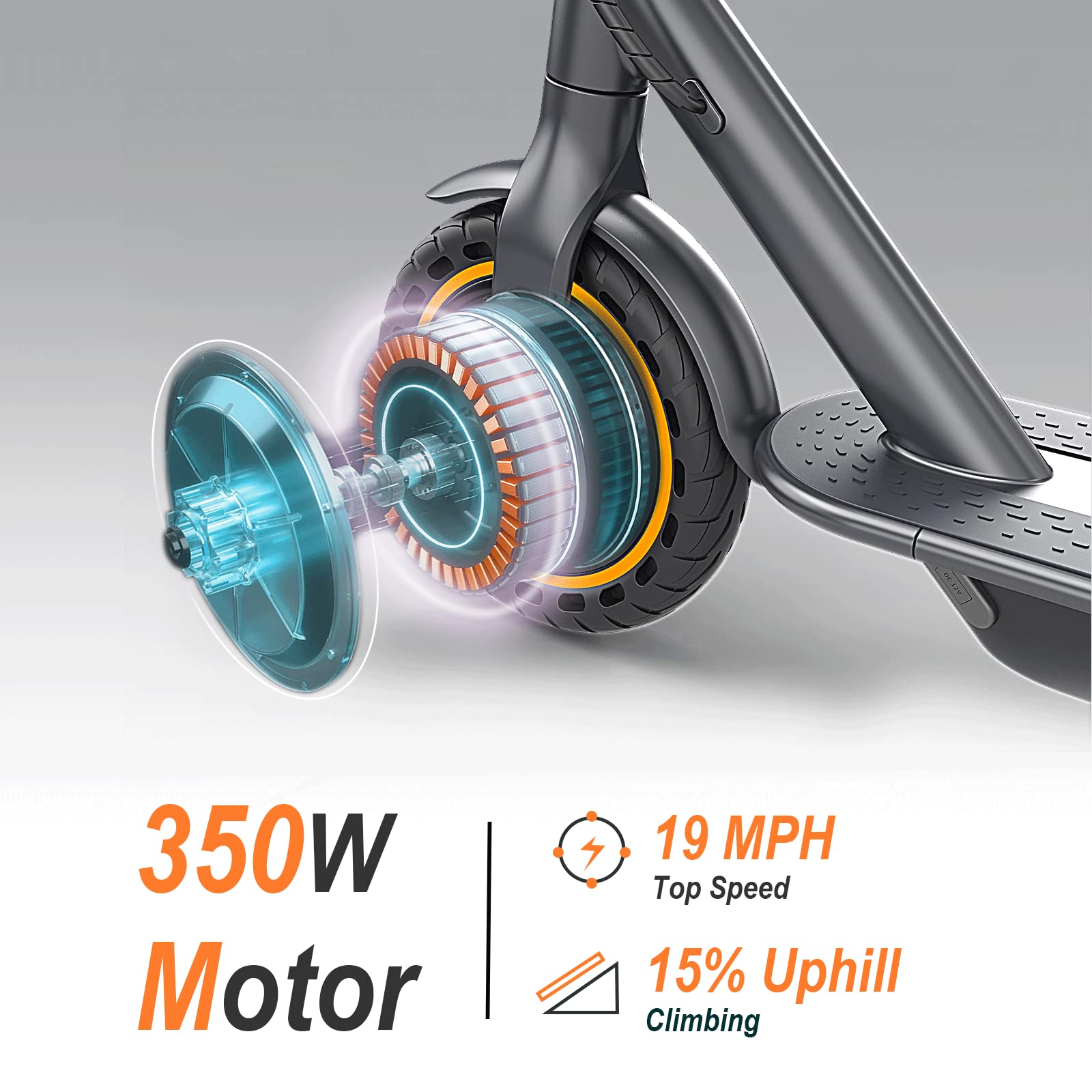 NAVIC Electric Scooter for Adults - 19-22 MPH, 21-23 Mile Range, Foldable E-Scooter with App Control, Dual Suspension & Turn Signals - Perfect for Commuting & Urban Travel