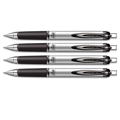 Uni-ball Impact RT Retractable Bold Point Gel Pens, 4-Pack Black Ink Pens (65870) for Office, School, Note Taking & Art Projects