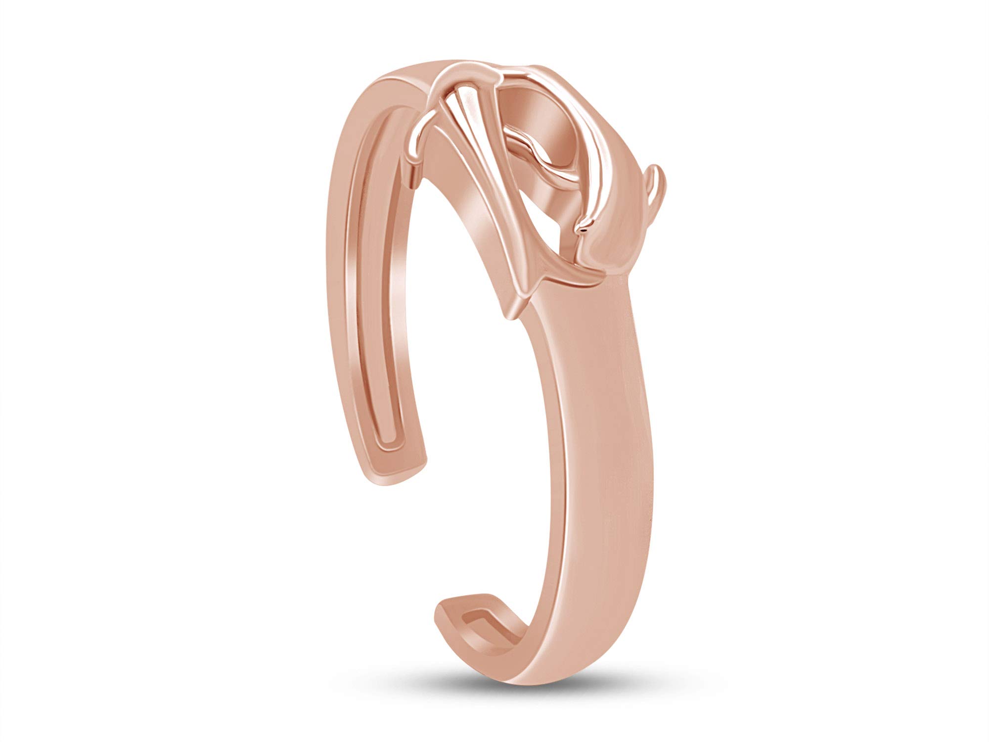 14K Gold Over Sterling Silver Adjustable Toe Ring for Women - Elegant Beach Wedding Jewelry, Summer Sandals Accessory, Pedicure Showcase