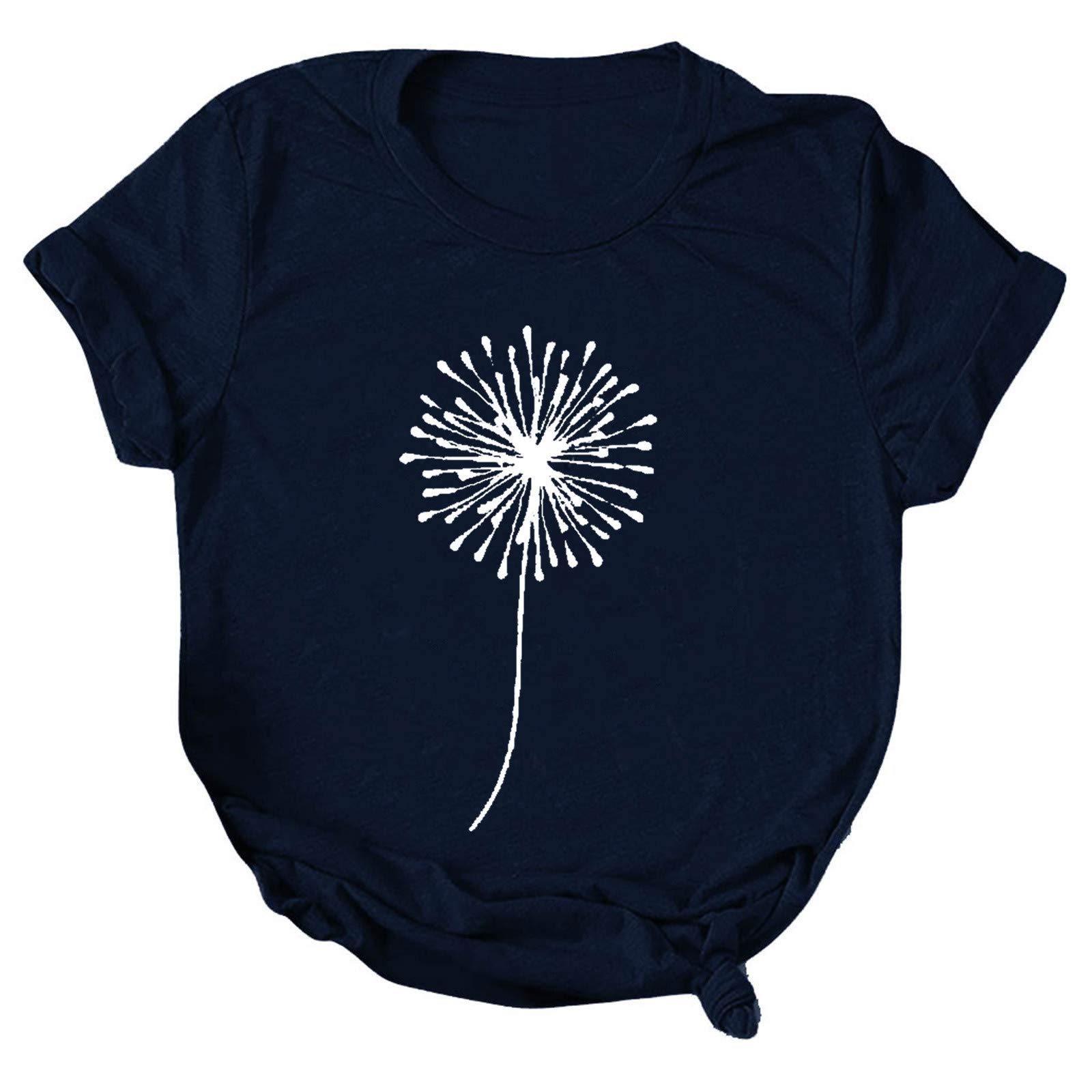 Women's Casual Loose Fit Short Sleeve Printed T-Shirts - Funny Graphic Tees for Everyday Wear | Perfect for Summer Outfits, Weekend Errands & Relaxing at Home