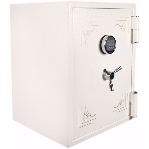 Barska AX13614 Large Fireproof Jewelry Safe with Digital Keypad - White | Secure Storage for Valuables, Cash, and Documents at Home or Office